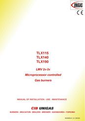 Unigas TLX190 Installation - Use - Maintenance