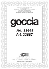 Gessi goccia 33649 Manual