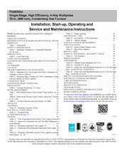 Carrier PG96MSA Installation, Start-Up, Operating And Service And Maintenance Instructions