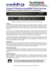 VADDIO ProductionVIEW DV Capture Manual