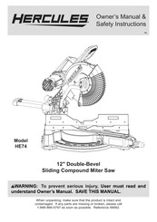 Hercules HE74 Owner's Manual & Safety Instructions