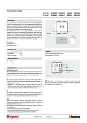 LEGRAND N4607 Quick Start Manual