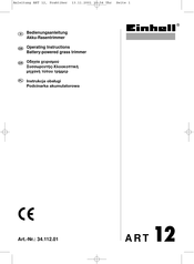 EINHELL 34.112.01 Operating Instructions Manual