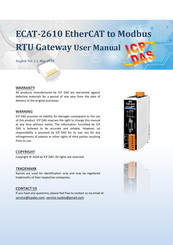 Icp Das Usa ECAT-2610 User Manual