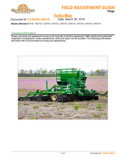 GREAT PLAINS 3000TM Adjustment Manual