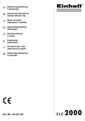 EINHELL ELE 2000 Operating Instructions Manual