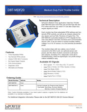 InPOWER DBT-MDF20 Quick Start Manual