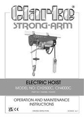 Clarke 7630388 Operation And Maintenance Instruction