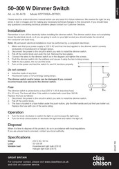 Clas Ohlson EFP700DA Instruction Manual