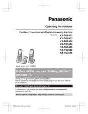 Panasonic KX-TG3645 Operating Instructions Manual