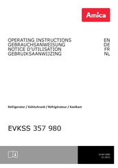 Amica EVKSS 357 980 Operating Instructions Manual