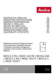 Amica EKGC 16177 Operating Instructions Manual