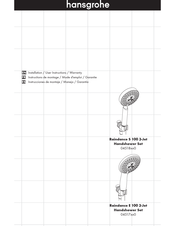 Hans Grohe Raindance S 100 3-Jet Handshower Set 04518 0 Series Installation/User Instructions/Warranty