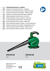 GÜDE 250/25 LB Translation Of The Original Instructions