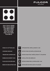 FULGOR FCH 604 G Instructions For Installation And Use Manual