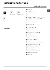 Hotpoint ARTL 104 Instructions For Use Manual