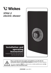 Wickes STYLE 2 Installation And Operating Instructions Manual