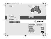 Bosch WEU PSR 7,2 LI Original Instructions Manual
