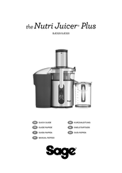 Sage Nutri Juicer Plus BJE520 Quick Manual