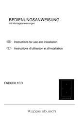 Küppersbusch EKI3920.1ED Instructions For Use And Installation