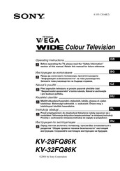 Sony WEGA KV-28FQ86K Operating Instructions Manual