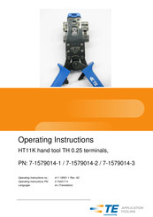 TE Connectivity 7-1579014-1 Operating Instructions Manual