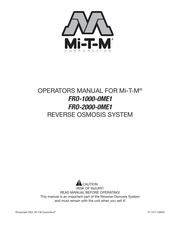 Mi-T-M FRO-1000-0ME1 Operator's Manual