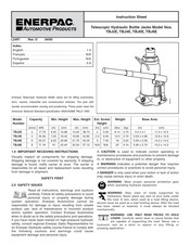 Enerpac TBJ6E Instruction Sheet