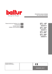 baltur BTL 14P Installation, Use And Maintenance Instruction