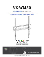 ViewZ VZ-WM50 Installation Instructions Manual