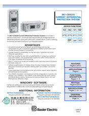 Basler BE1-CDS220 Quick Start Manual