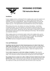 Thunderbird T30 Instruction Manual