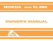 Honda CL360 Owner's Manual