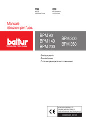 baltur BPM 300 Original Instructions Manual