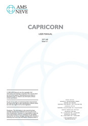 AMS Neve CAPRICORN User Manual
