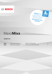 Bosch MaxoMixx MSM87145 Instruction Manual