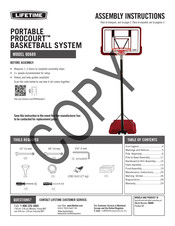 Lifetime 90689 Assembly Instructions Manual