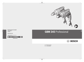 Bosch Professional GBM 345 Original Instructions Manual