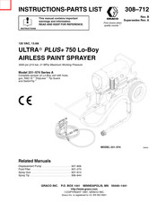 Graco ULTRA PLUS+ 750 Instructions-Parts List Manual