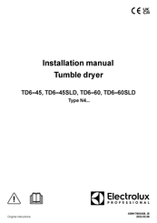 Electrolux Professional TD6-45 Installation Manual