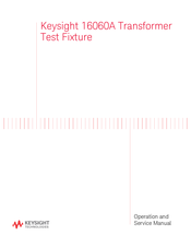 Keysight 16060A Operation And Service Manual