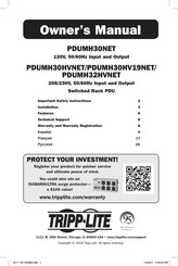Tripp Lite PDUMH30NET Owner's Manual