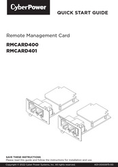 CyberPower RMCARD401 Quick Start Manual