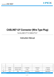 I-Pex CABLINE-UY 20857-0 T-0 Series Instruction Manual