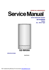 Panasonic SB-WA880 Service Manual