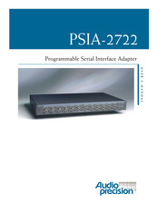 Audio Precision PSIA-2722 User Manual