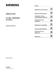 Siemens SIMATIC NET S7-300-PROFIBUS CP 342-5 Equipment Manual