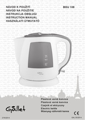 Gallet BOU 108 Instruction Manual