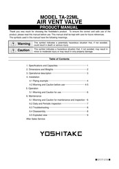 Yoshitake TA-22ML Manual