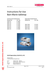 Scholl 3013 TA Instructions For Use Manual